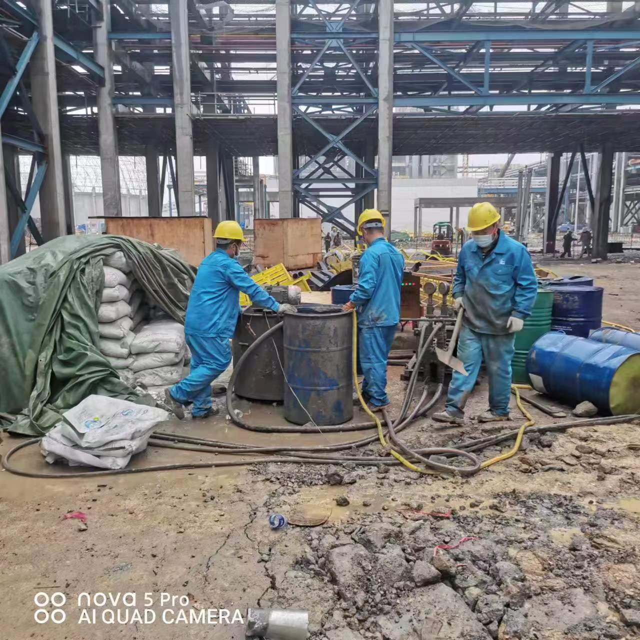 盂县设备基础下沉沉降注浆加固施工